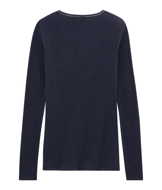 Warm damesshirt blauw SMOKING