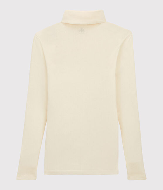 Sous pull en laine et coton Femme blanc MARSHMALLOW