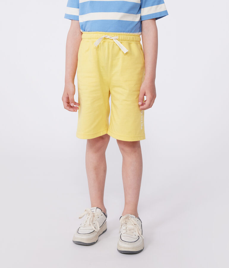 Bermuda short enfant en coton jaune