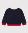 Sweatshirt bedrukt in fleece voor jongens en meisjes blauw SMOKING