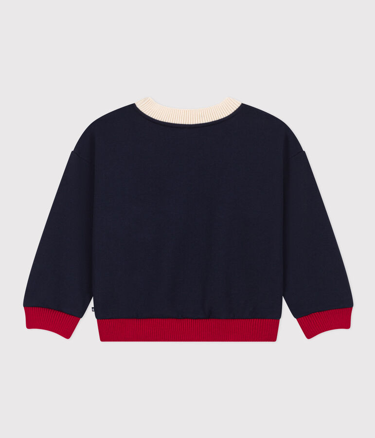 Sweatshirt imprim&eacute; en molleton enfant fille / gar&ccedil;on bleu