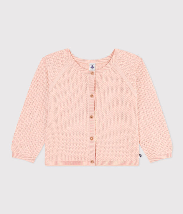Cardigan voor meisjes in katoen roze