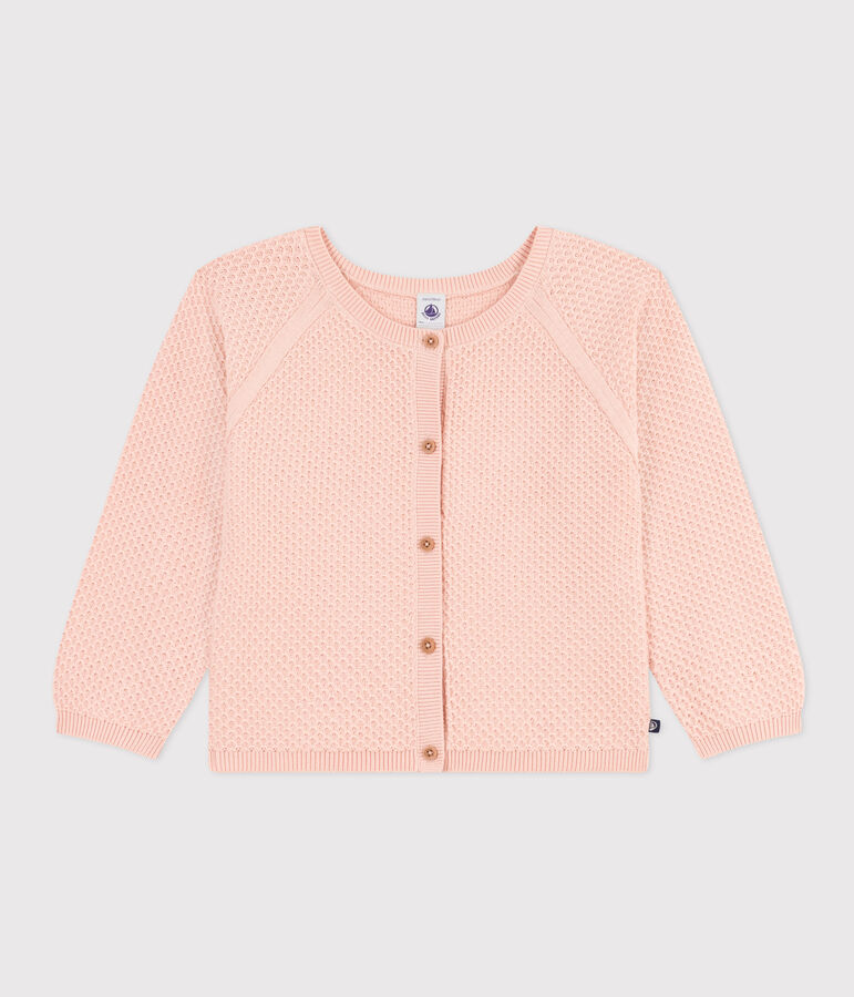 Cardigan en coton enfant fille rose SALINE