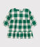 Robe manches longues bébé à carreaux en flanelle MATCHA/ AVALANCHE