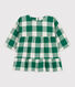 Robe manches longues bébé à carreaux en flanelle
