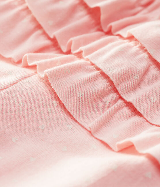 Legging met print babymeisje roze MINOIS/wit MARSHMALLOW