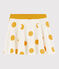 Gebreide rok meisjes kinderen wit MARSHMALLOW/geel BOUDOR