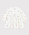 Robe imprimé fleuri en tubique bio bébé blanc MARSHMALLOW/blanc MULTICO