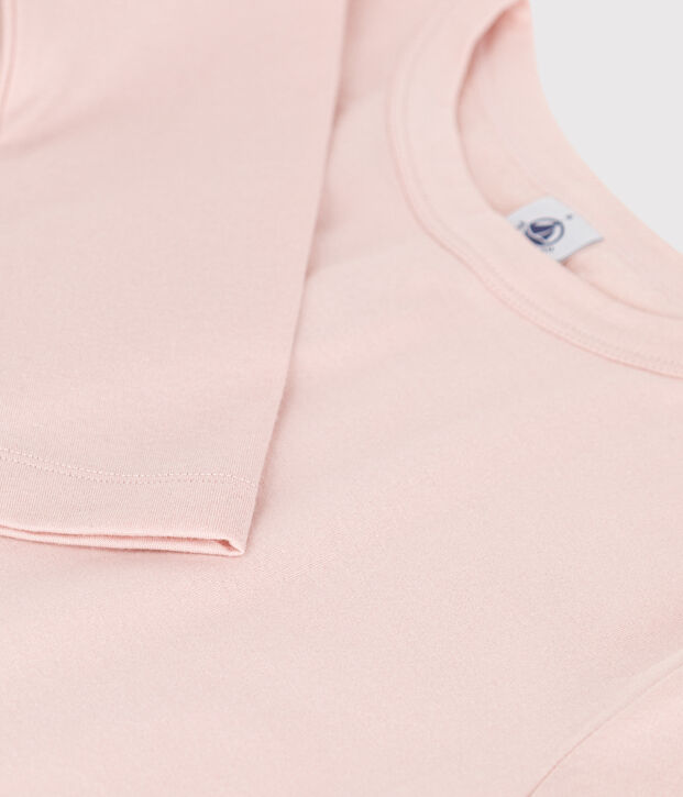 L'ICONIQUE, dames-T-shirt met ronde hals in katoen roze