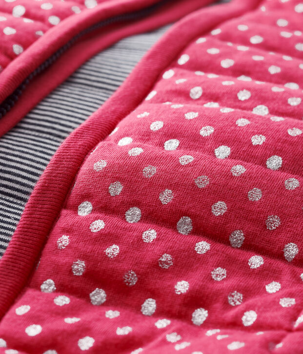 Mouwloos jack voor meisjes roze/grijs