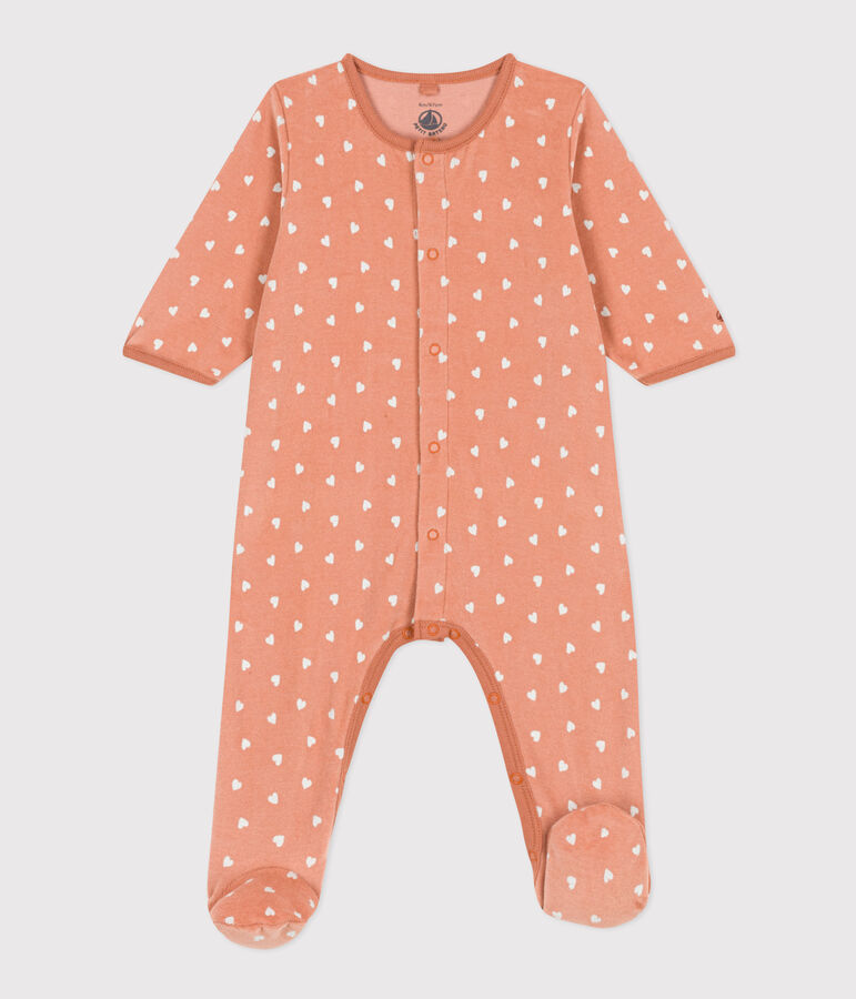 Pyjama b&eacute;b&eacute; imprim&eacute; en velours SIENNA/ MARSHMALLOW