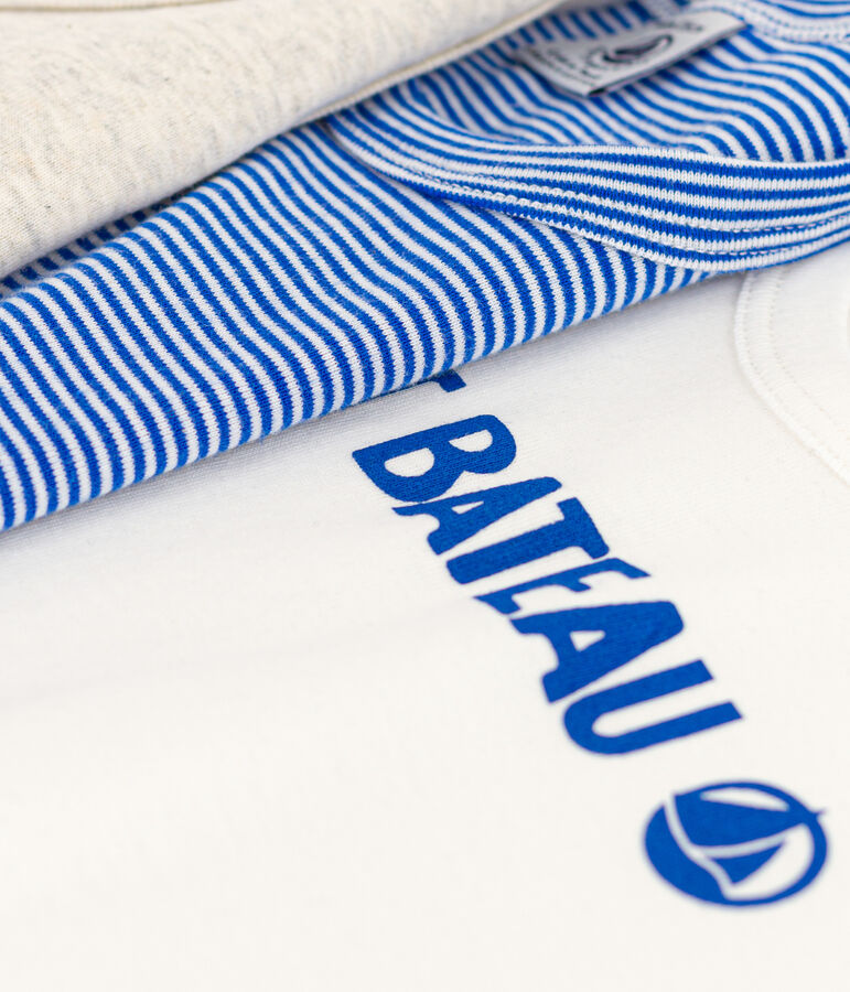 Set van 3 jongenshemdjes in katoen multicouleur