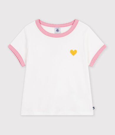 Kinder-T-shirt van effen katoen met korte mouwen