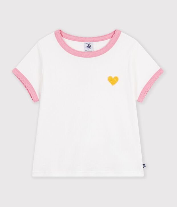 Tee-shirt enfant manches courtes uni blanc