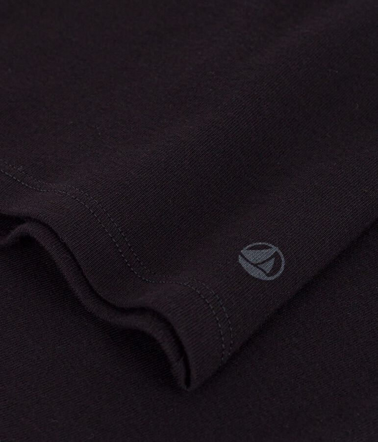 L'Iconique, T-shirt met korte mouw van effen ribstof voor dames zwart