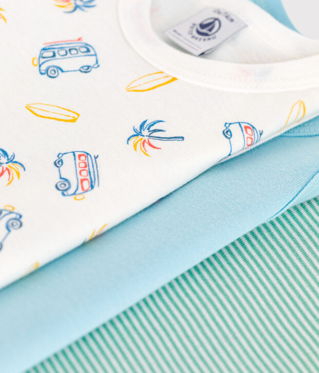 Set van 3 katoenen rompertjes zonder mouwen met print multicouleur