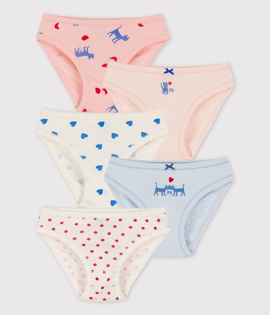 Lot de 5 culottes petite fille en coton variante 1