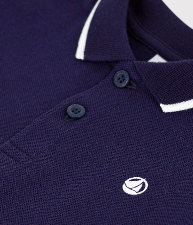 Effen katoenen babypolo met korte mouwen SOIR