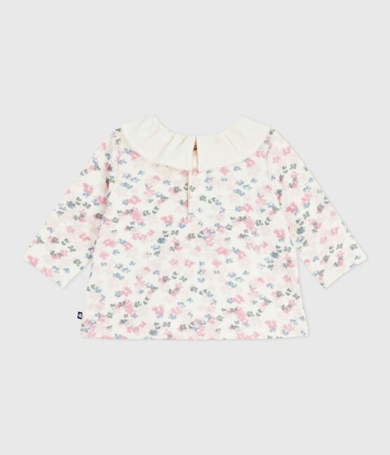Katoenen babybloesje met lange mouwen en bloemenprint MILK/ MULTICO