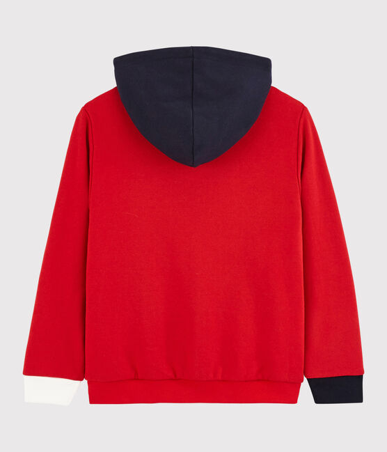 Sweatshirt met capuchon jongens kinderen rood TERKUIT/ SMOKING