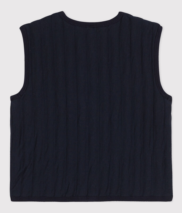 Cardigan sans manches moelleux Femme bleu