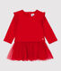 Robe en molleton et tulle bébé.