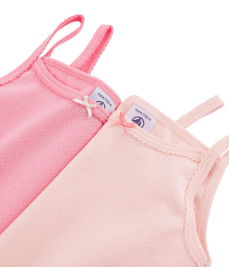 Lot de 2 chemises &agrave; bretelles pastel petite fille multicouleur