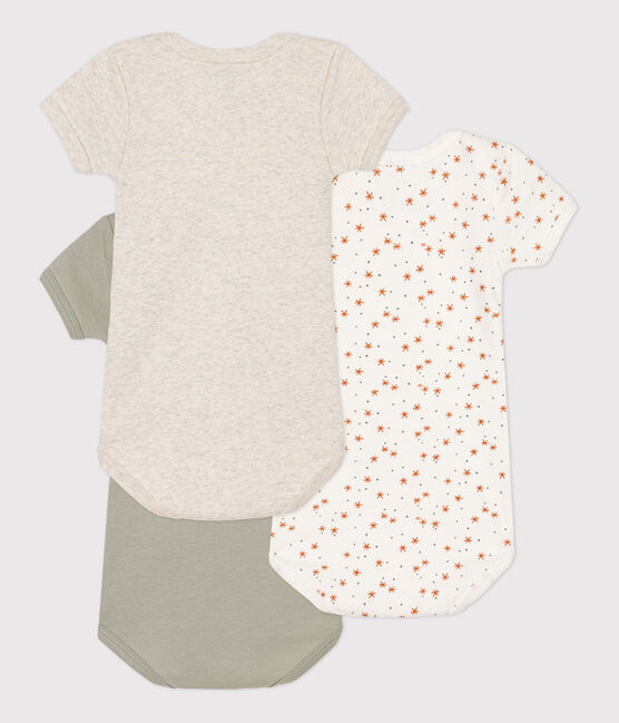Lot de 3 bodies manches courtes bébé en coton variante 1