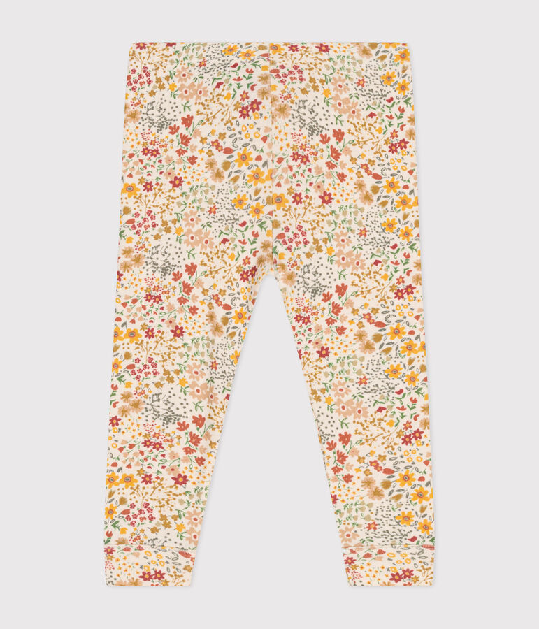 Katoenen legging voor baby's ecru/multicouleur