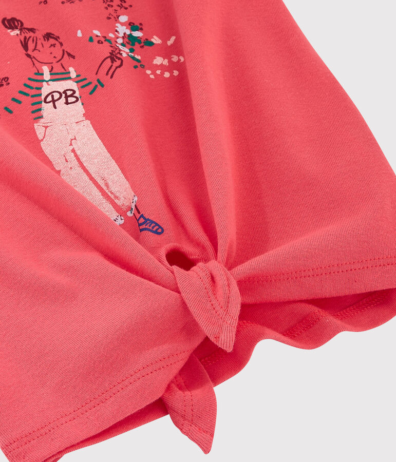 Katoenen T-shirt met korte mouwen voor meisjes roze