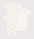 Lot de 3 bodies croisés manches courtes lapins en coton