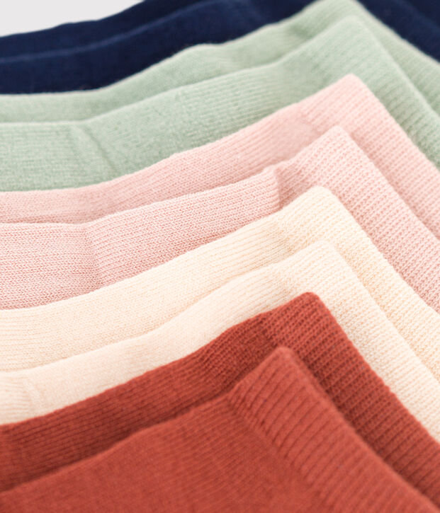 Set van 5 paar effen kindersokken in katoen multicouleur