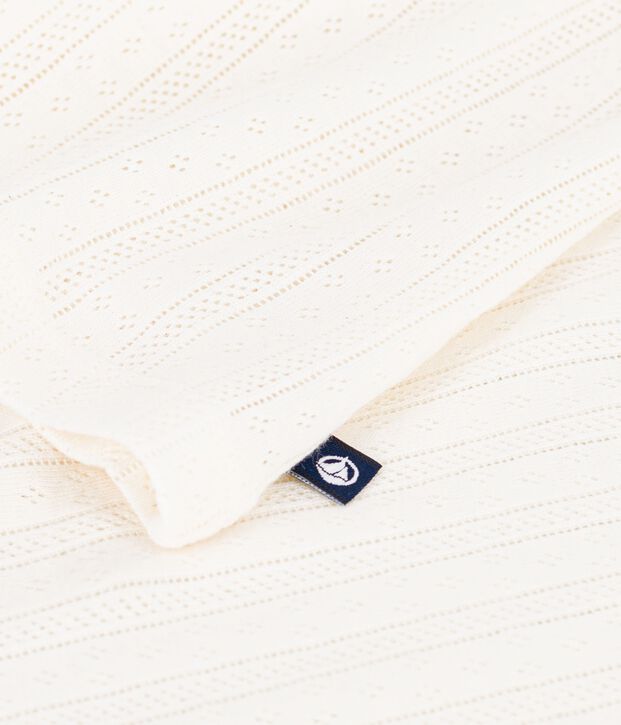 Dames-T-shirt van effen katoen met korte mouwen MILK