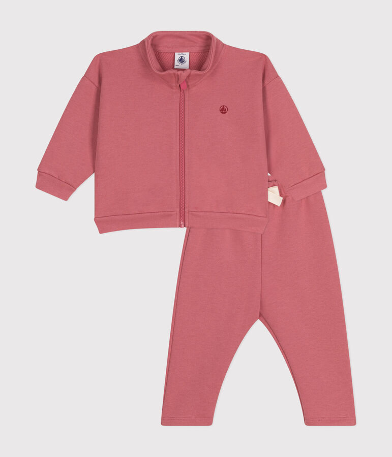 Ensemble sweatshirt et pantalon b&eacute;b&eacute; rose