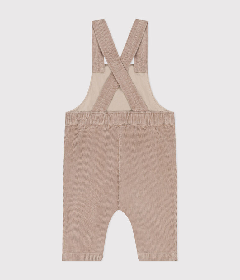 Fluwelen tuinbroek voor baby's beige