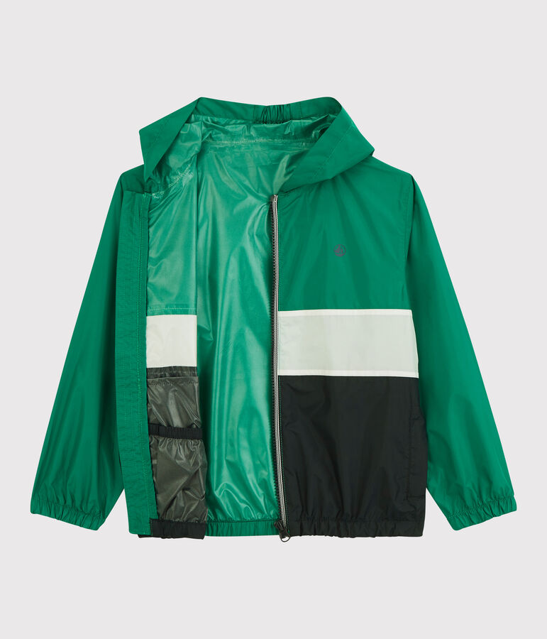 Windstopper van gerecycleerd polyester voor jongens blauw/groen