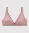 Soutien-gorge triangle femme rouge CARMIN/blanc MARSHMALLOW