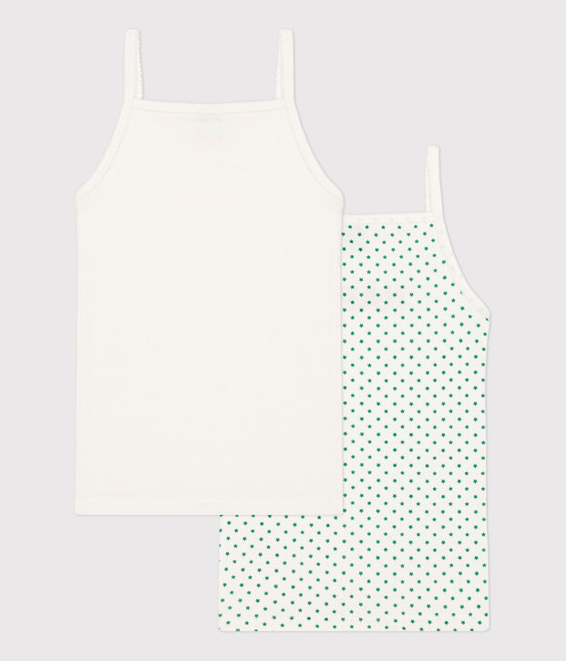 Lot de 2 chemises &agrave; bretelles petite fille en coton multicouleur