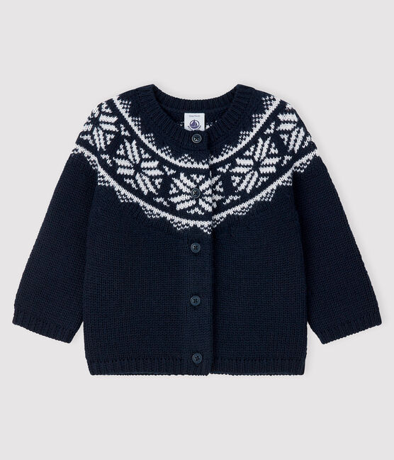 100% willen babyvestje blauw SMOKING/wit MARSHMALLOW
