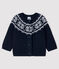 100% willen babyvestje blauw SMOKING/wit MARSHMALLOW
