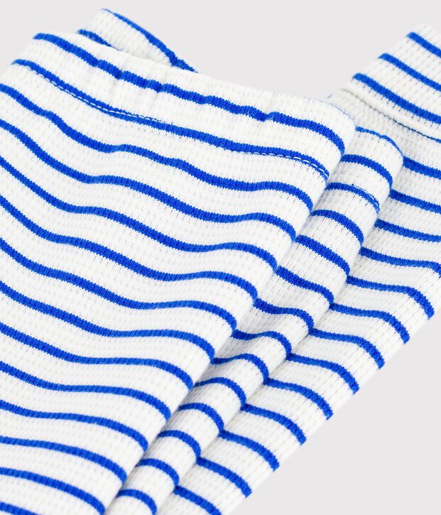 Katoenen babylegging met streepjes blauw/blauw