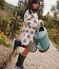 Meisjesjurk met lange mouwen in fleece met print AVALANCHE+INCOGNITO/ MULTICO
