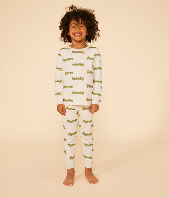 Katoenen kinderpyjama met dierenprint wit AVALANCHE/ MULTICO