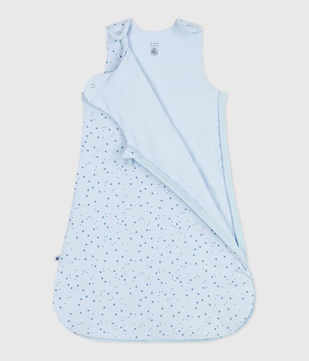 Katoenen babytrappelzakje met sterretjesprint TOG 1,5 blauw/blauw