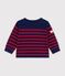 Babytrui van wol en katoen met marinestrepen blauw/rood