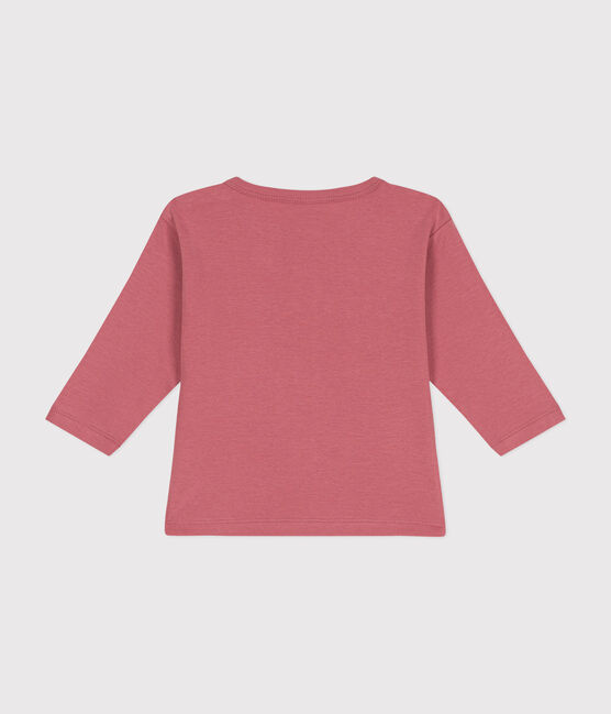 Tee-shirt manches longues en coton bébé rose ROSEWOOD