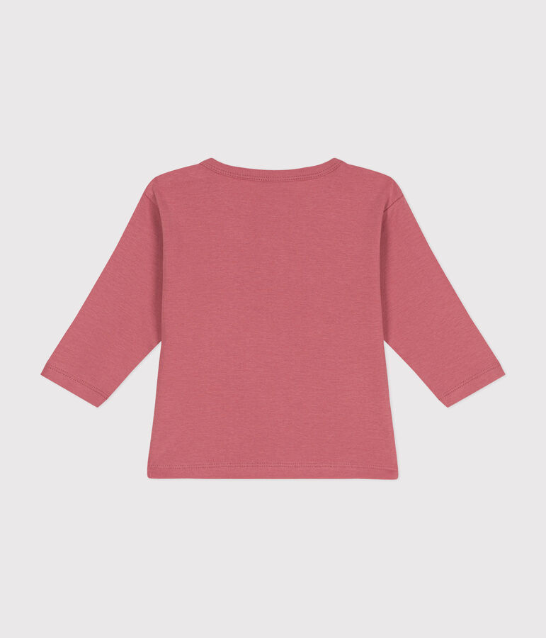 Katoenen T-shirt met lange mouwen voor baby's roze