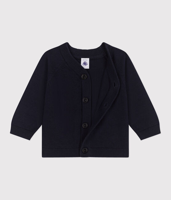 Effen katoenen babyvestje blauw SMOKING