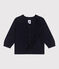 Effen katoenen babyvestje blauw SMOKING