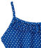 Maillot de bain fille 1 pièce à pois bleu PERSE/blanc MARSHMALLOW